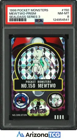 Pokemon 1998 Mewtwo 150 Prism Sealdass Series 3 Japanese PSA 8 - Image 1