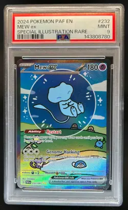 2024 Pokemon Paldean Fates Mew ex #232/091 PSA 9 - Image 1