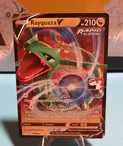 Rayquaza V 110/203 Prize Pack Series Pokemon Play! Mint Condition - Image 1