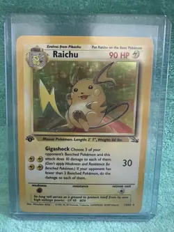 Raichu Holo 1st Ed. Pokemon Fossil #14 1999 - Image 1