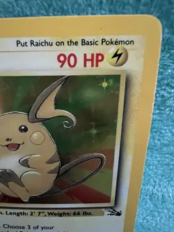 Raichu Holo 1st Ed. Pokemon Fossil #14 1999 - Image 4