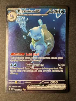 Pokemon Scarlet & Violet 151 TCG Blastoise EX 200/165 Sir Special Illustration - Image 1