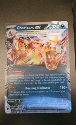 Jumbo Lenticular Charizard ex 054/091 Box Exclusive Promo Pokemon - NEW - Image 1