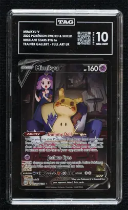 Full Art - Mimikyu V Pokemon Sword Shield Brilliant Stars Trainer Gallery TAG 10 - Image 1