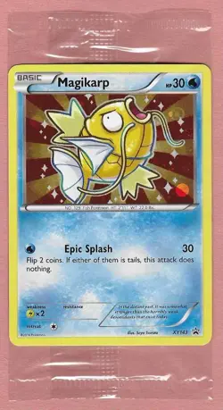 NEW SEALED 2016 Pokemon XY Shiny Mega Black Star Promo Magikarp Holo XY143 - Image 1