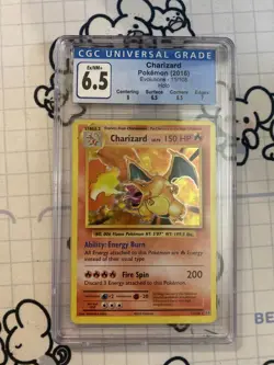 2016 Pokemon TCG - Evolutions - Charizard #11/108 Holo CGC 6.5 Ex/NM+ - Image 1