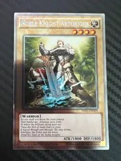 Yugioh Noble Knight Artorigus NKRT-EN003 Platinum Rare Limited Ed NM - Image 1
