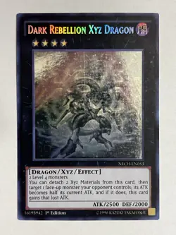 Dark Rebellion Xyz Dragon NECH-EN053 Ghost Rare 1st Edition English Light Play - Image 1