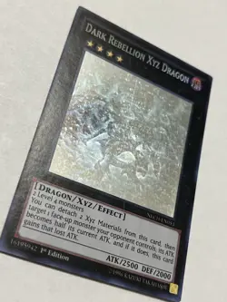 Dark Rebellion Xyz Dragon NECH-EN053 Ghost Rare 1st Edition English Light Play - Image 2