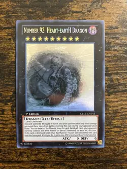 Number 92: Heart-eartH Dragon CBLZ-EN045 Ghost Rare 1st Ed. Light Play Yu-Gi-Oh! - Image 1