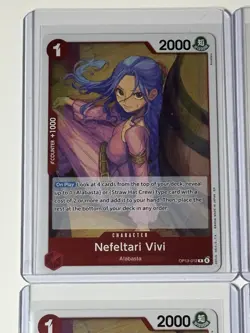 Nefeltari Vivi OP13-012 Carrying On His Will 4 Foil Card Play Set One Piece - Image 2