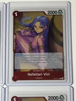 Nefeltari Vivi OP13-012 Carrying On His Will 4 Foil Card Play Set One Piece - Image 3