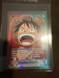 One Piece Carrying On His Will Monkey D Luffy OP13-001 Alternate Alt Art Leader - Image 1