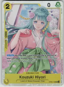 One Piece TCG Kouzuki Hiyori SR Wings of the Captain OP06-106 - Image 1