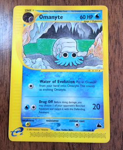 Pokemon TCG Omanyte Skyridge e-card series 41/144 uncommon 2003 MP - Image 1