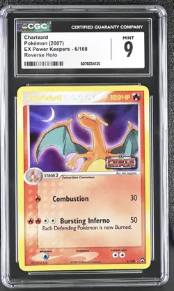 CGC 9 MINT Charizard EX Power Keepers 6/108 Reverse Holo STAMPED Pokemon Card - Image 1