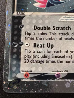 Sneasel ex 103/109 EX Ruby & Sapphire Pokemon Card Holo Foil Rare LP - Image 5
