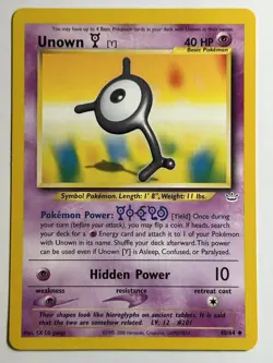 Unown [Y] Neo Revelation 40/64 MP-LP Pokemon Card - Image 1