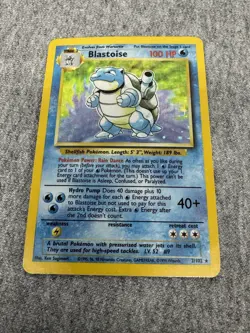 Blastoise Holo Base Set 2 2/130 Rare Pokemon Card 002/130 - Image 1