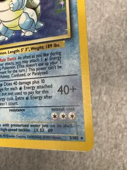 Blastoise Holo Base Set 2 2/130 Rare Pokemon Card 002/130 - Image 3