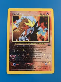 Entei #34 Black Star Promo Reverse Holo Rare Vintage Pokemon Card - NM - Image 1