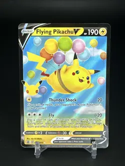 Pokemon Celebrations Flying Pikachu v Full Art Holo Card 006/025 - Image 1