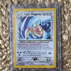 Pokemon TCG Light Dragonite 14/105 Holo Pokemon Card Neo Destiny English - Image 1