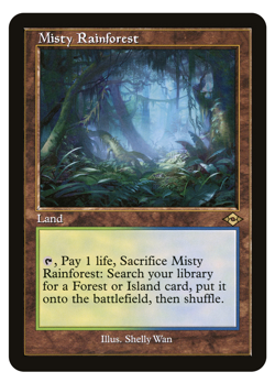 Foil Retro Misty Rainforest Fetchland HIGH QUALITY - Image 1