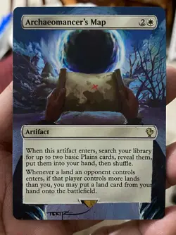 Archaeomancer's Map MTG Final Fantasy Commander Hand Painted Altered Art Tentz - Image 2