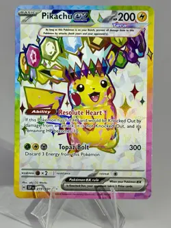 Pokemon TCG Surging Sparks Pikachu EX 219/191 Full Art Ultra Rare NM Pack Fresh - Image 1