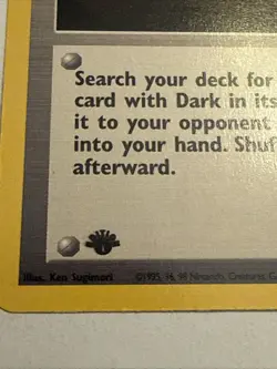 ERROR SMUDGE STAMP Boss’s Way- Team Rocket 1st Edition Misprint LP Pokemon WOTC - Image 3