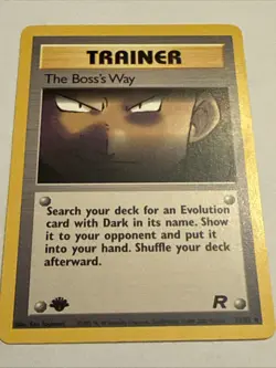 ERROR SMUDGE STAMP Boss’s Way- Team Rocket 1st Edition Misprint LP Pokemon WOTC - Image 4