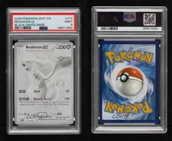 Black White Rare - Reshiram ex Pokemon Flare WHT PSA 9 MINT - Image 3