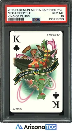 Pokemon 2015 Mega Sceptile King Clubs Sapphire Playing Card Japanese PSA 10 - Image 1