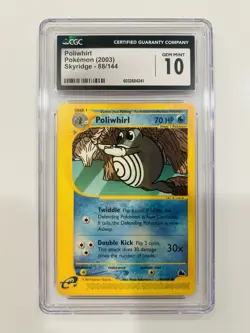 Poliwhirl 88/144 Skyridge 2003 Pokemon TCG CGC 10 HCQL - Image 1