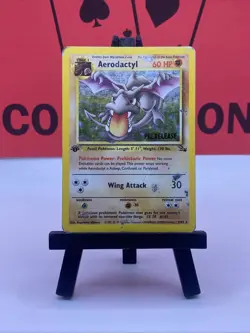 Aerodactyl 1/62 Fossil Holo Prerelease Stamped 1st edition WOTC Pokemon TCG HP - Image 2