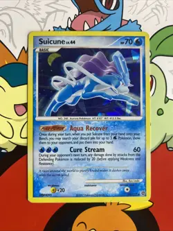 POKEMON TCG SUICUNE 19/132 D&P SECRET WONDERS CRACKED ICE HOLO - LP/MP - Image 1