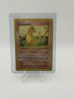 Shadowless Pokemon Charmander 46/102 Base Set 50 HP Common Regular Vintage Card - Image 1