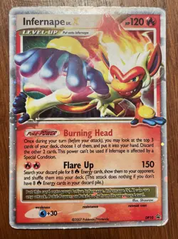 Pokemon TCG Infernape LV.X Holo Rare DP10 HP - Image 1