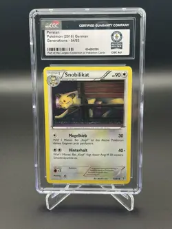 CGC Guinness World Record Holder 1 of 1 PERSIAN Pokemon 2016 German Generations - Image 1