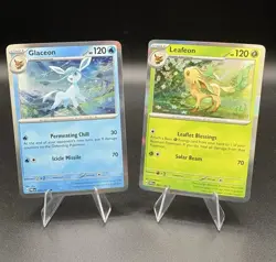 Glaceon 025/131 Holo Leafeon 005/131 Holo Sv: Prismatic Evolutions Pokemon - Image 1
