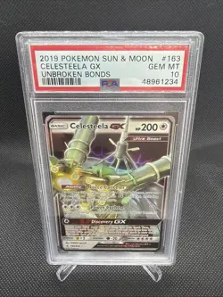 2019 Pokemon Celesteela GX PSA 10 Unbroken Bonds #163 Sun Moon - Image 1