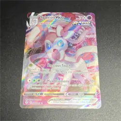 Pokemon Sylveon VMAX Ultra Rare Full Art Rapid Strike Holo Evolving Skies 075/2… - Image 1