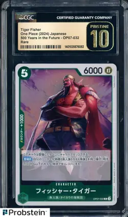 2024 One Piece JPN 500 Years in Future OP07-032 Tiger Fisher CGC 10 PRISTINE - Image 1