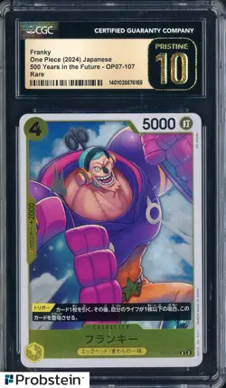 2024 One Piece JPN 500 Years in Future OP07-107 Franky CGC 10 PRISTINE - Image 1