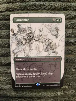 MTG Harmonize 7015 Rare Sketch Version Secret Lair Spider-Man Bonus Card - Image 1