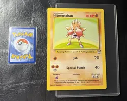 2002 Hitmonchan 2 Jumbo Pokemon Card Gold Winner Oversized Vintage Nintendo - Image 1
