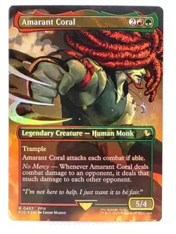 MTG Amarant Coral (Borderless) Foil NM Commander: FINAL FANTASY Magic 457 - Image 1