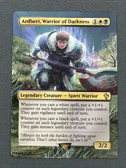 Ardbert Warrior of Darkness #77 MTG Final Fantasy Hand Painted Altered Art Tentz - Image 1