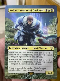 Ardbert Warrior of Darkness #77 MTG Final Fantasy Hand Painted Altered Art Tentz - Image 2